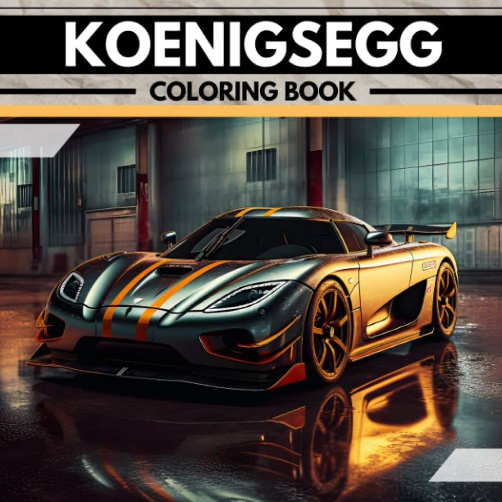 Kïñnãgsñgg coloring book collection of cool sports cars supercars and fast road cars relaxation coloring pages for kids adults boys and car lovers guece oswald books