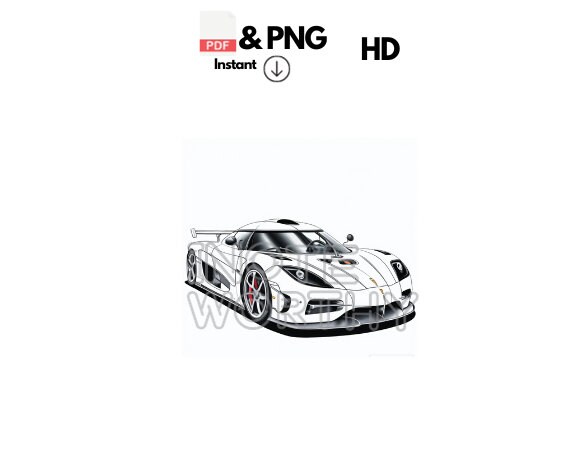 Koenigsegg coloring page car coloring pages i supercars coloring pages printable adult kids coloring pages instant download grayscale instant download
