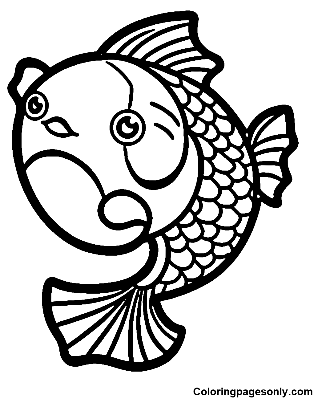 Koi fish coloring pages printable for free download