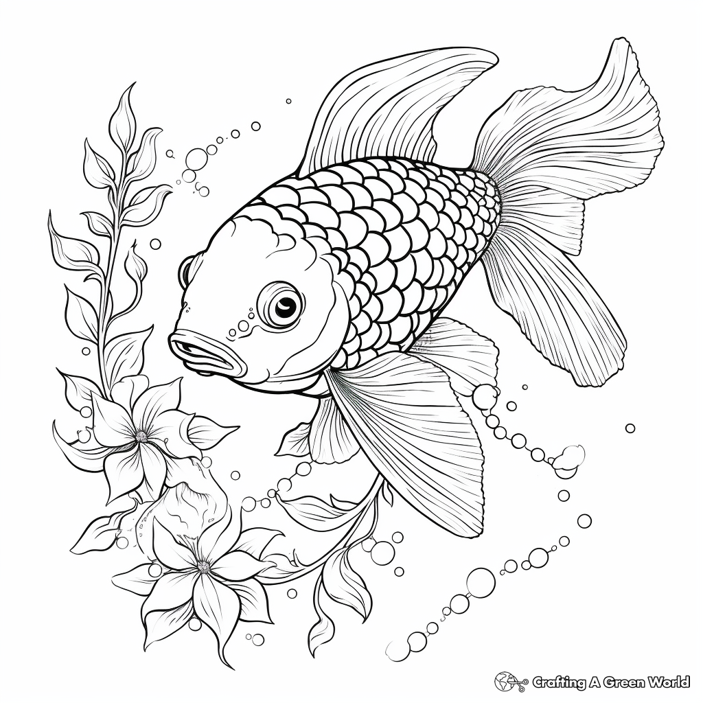Adult koi coloring pages