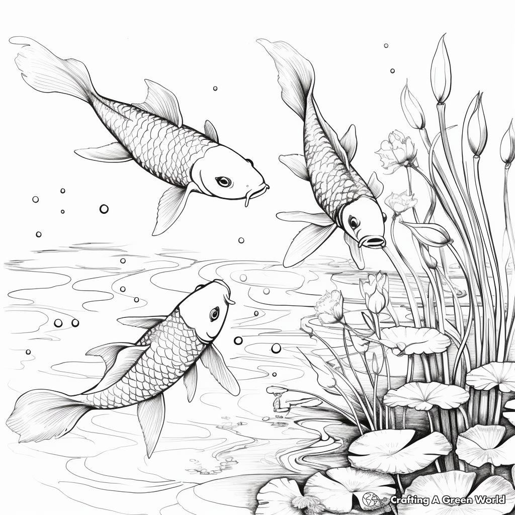 Adult koi coloring pages