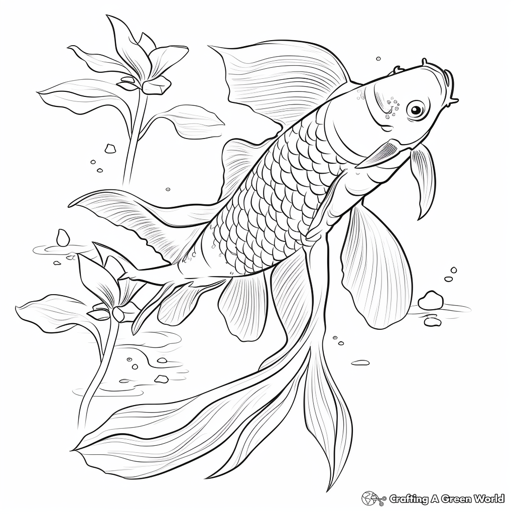 Adult koi coloring pages