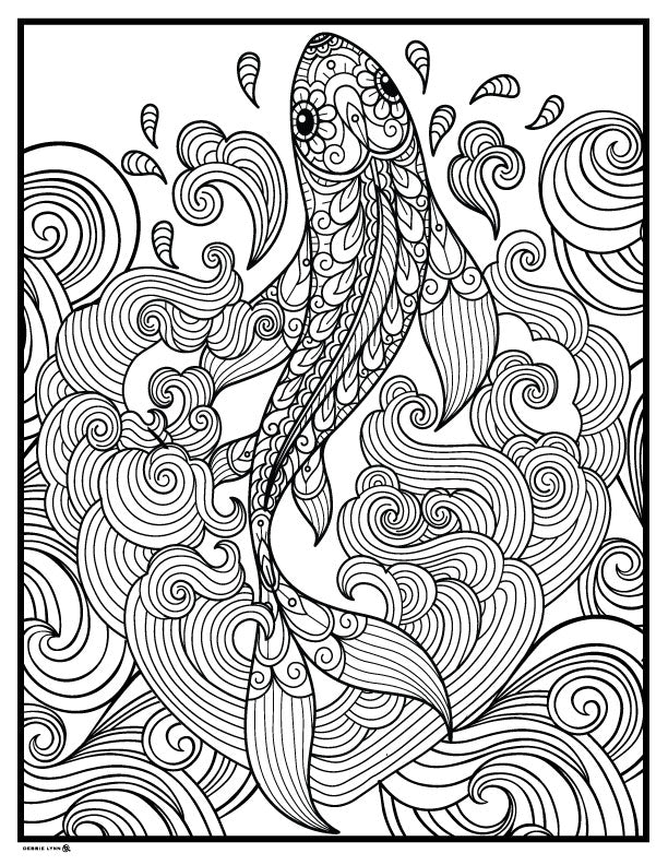 Sea life mini coloring ebook â debbie lynn