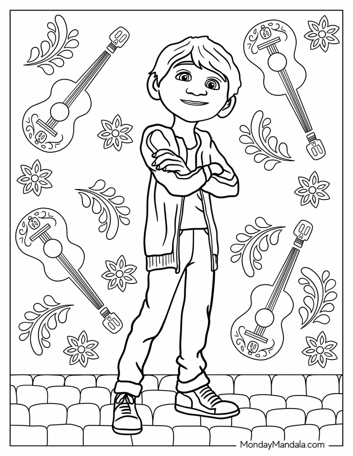 Coco coloring pages free pdf printables