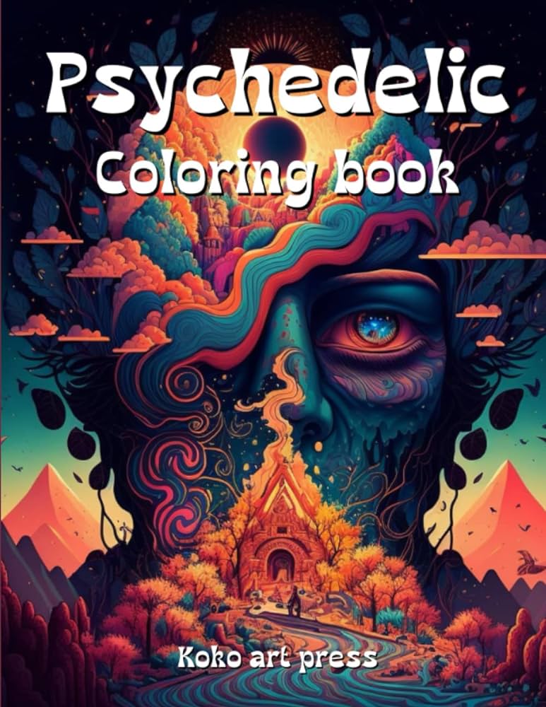 Psychedelic coloring book psychedelic coloring pages for adults press koko art books