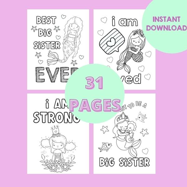 Big sister coloring pages