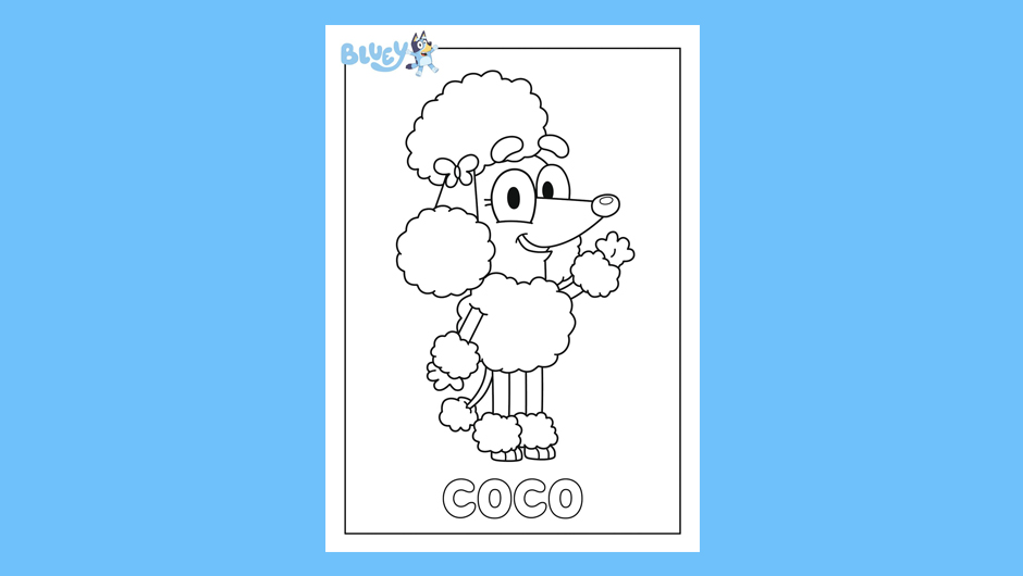 Print your own colouring sheet of s friend coco