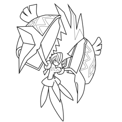 Tapu koko coloring pages for kids