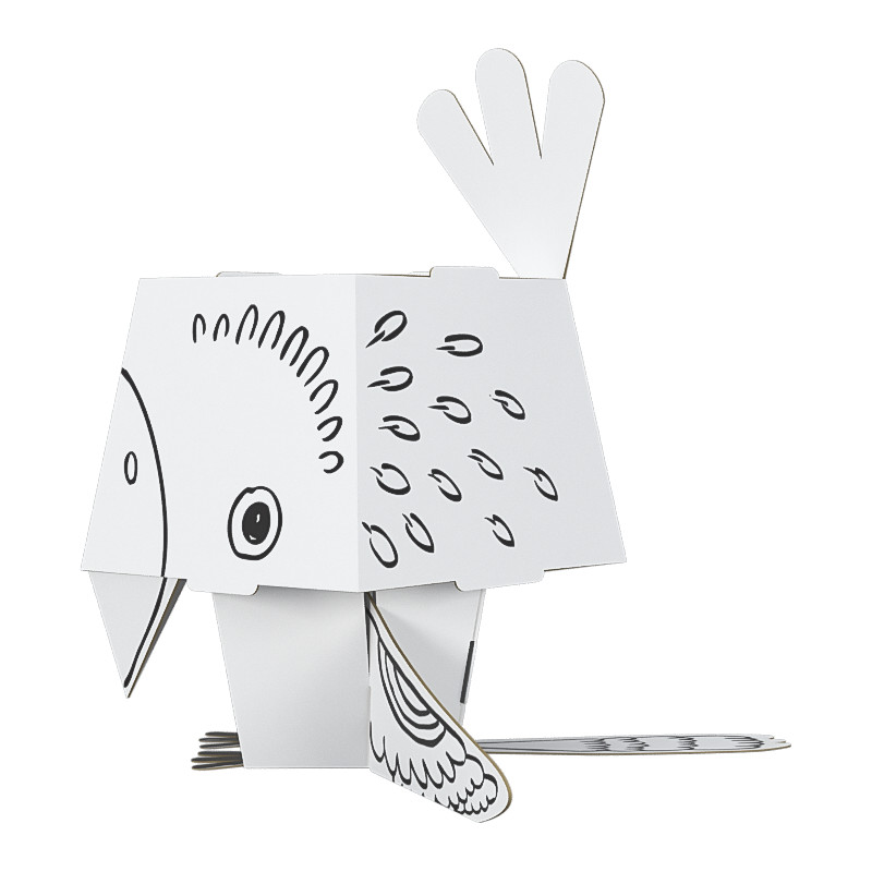 D parrot coloring book