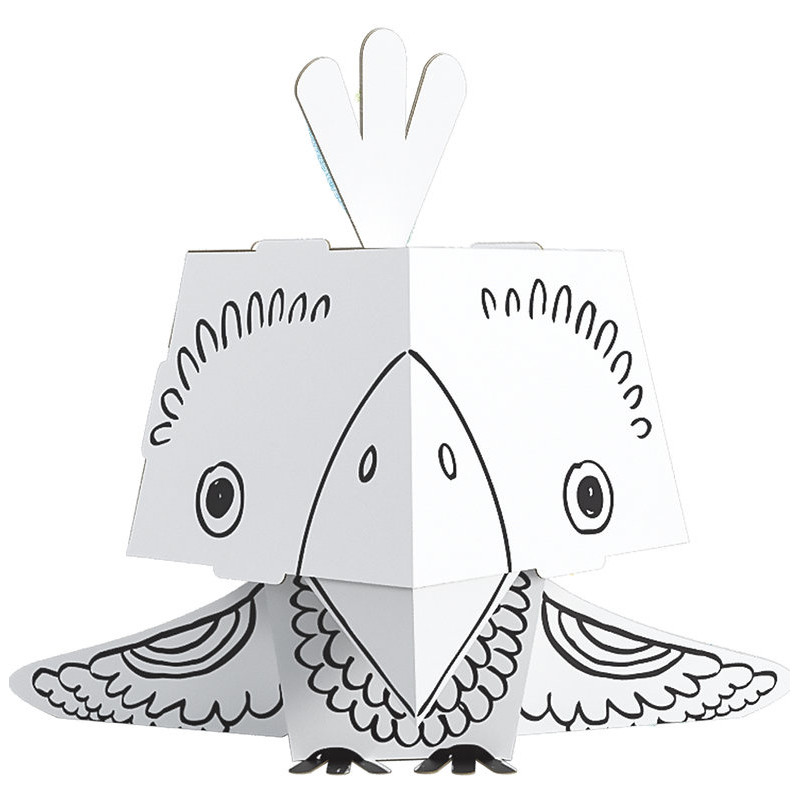 D parrot coloring book