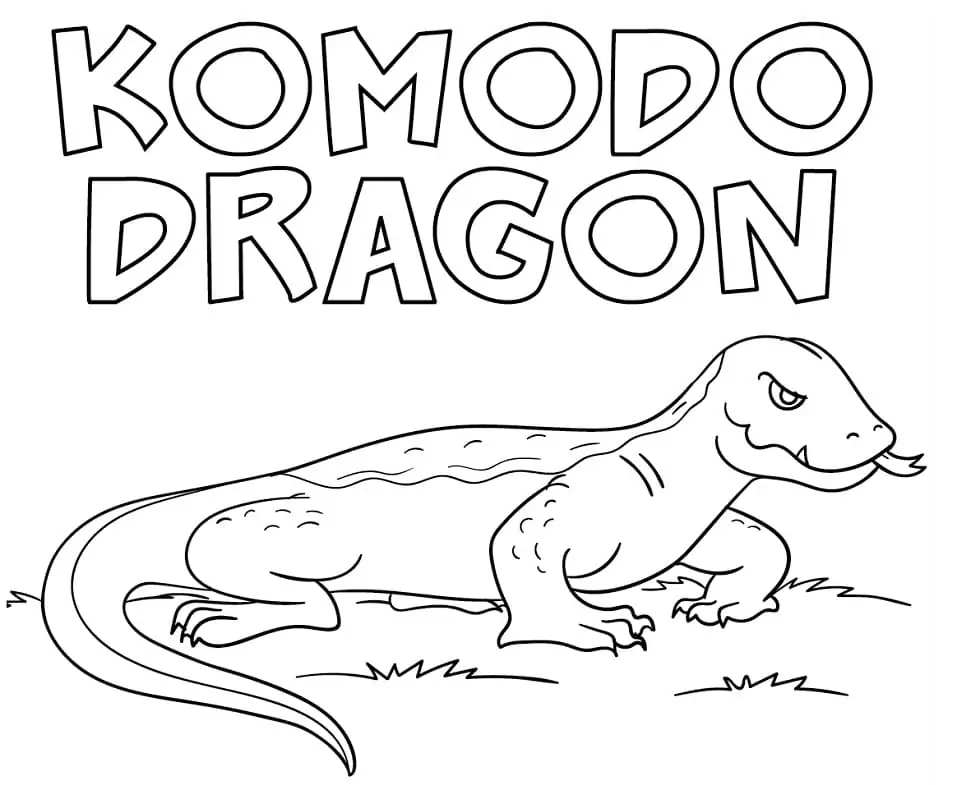 Komodo dragon malvorlagen