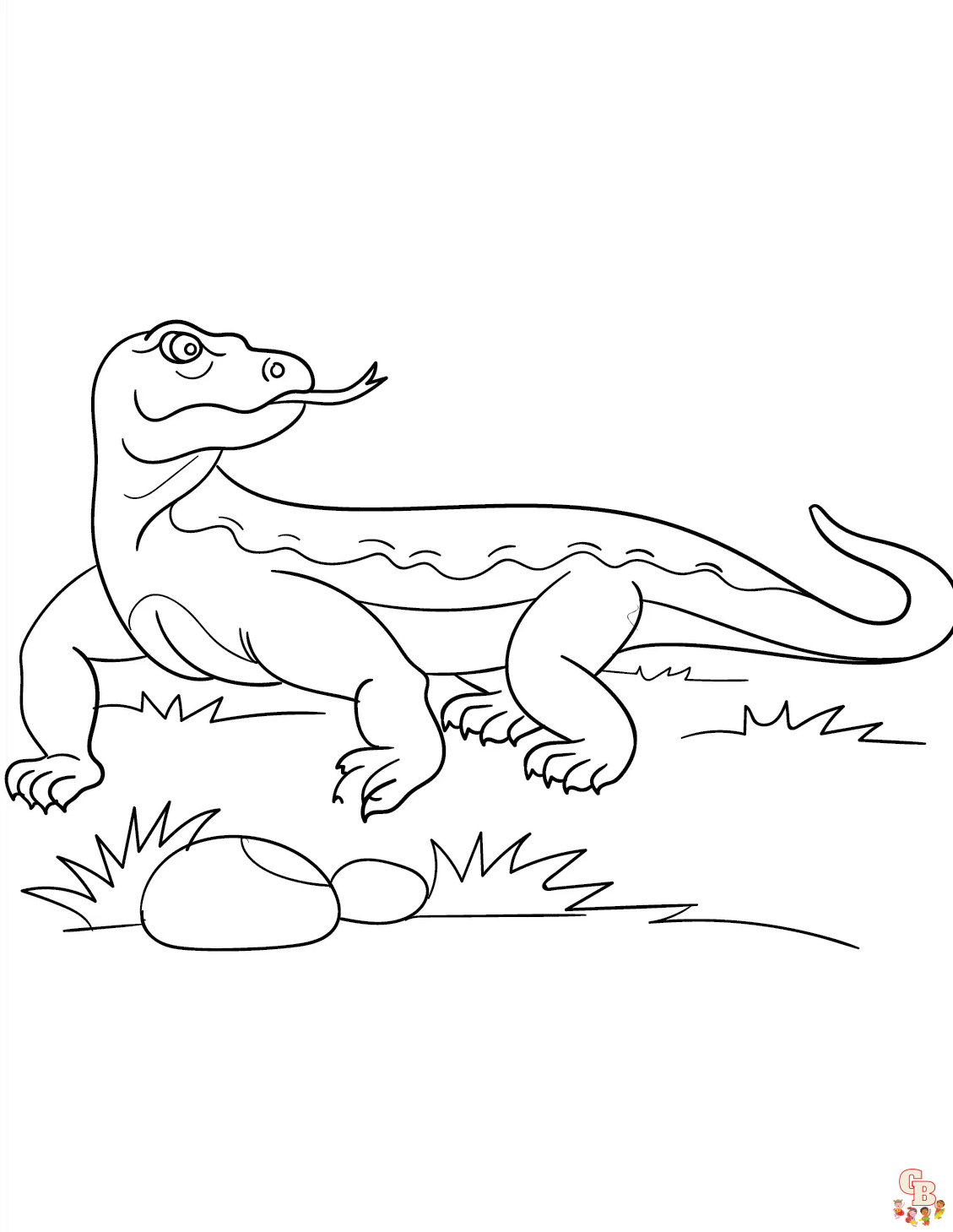 Get creative with komodo dragon coloring pages