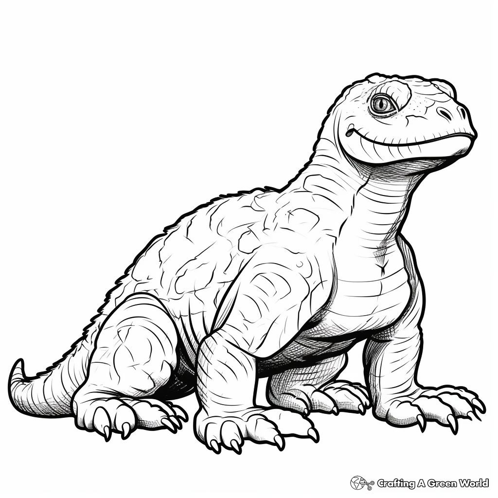 Komodo dragon coloring pages