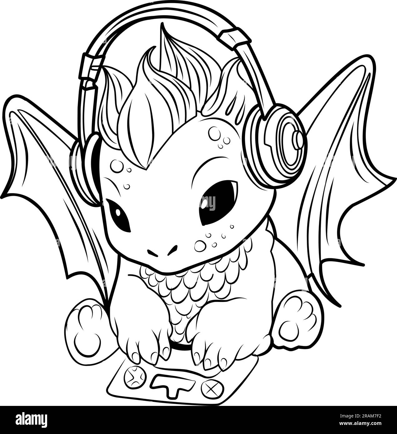 Dragon coloring pages stock vector images