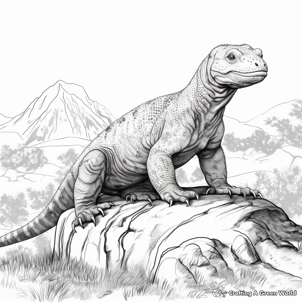 Komodo dragon coloring pages