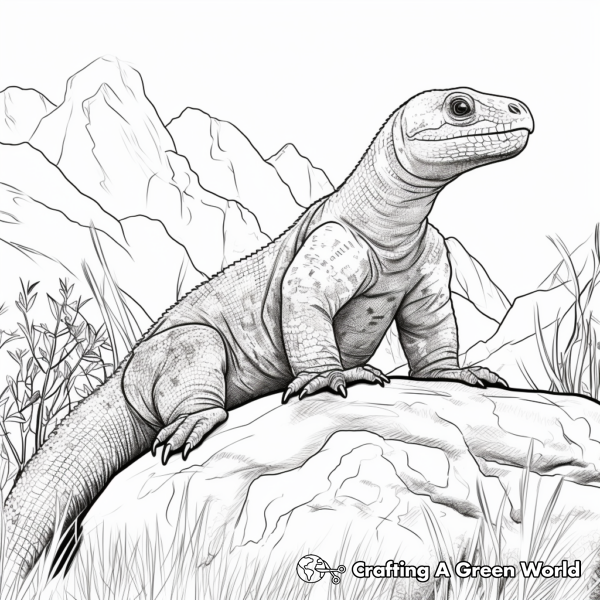 Komodo dragon coloring pages