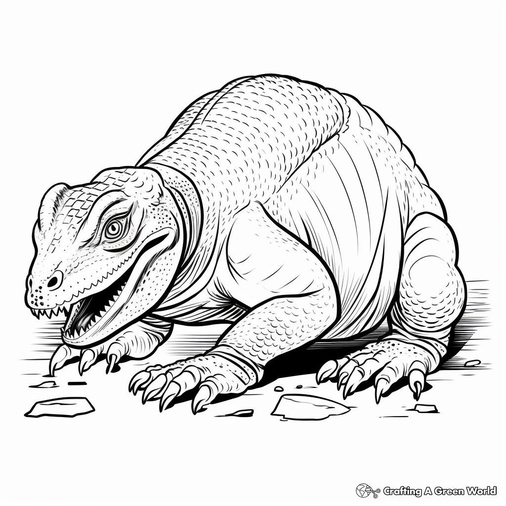 Komodo dragon coloring pages
