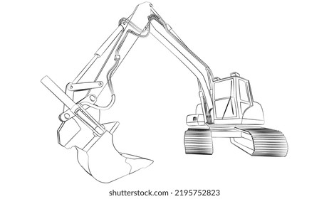Hakuun coloring page coloring picture cartoon excavator liittyvã vektorikuva rojaltivapaa