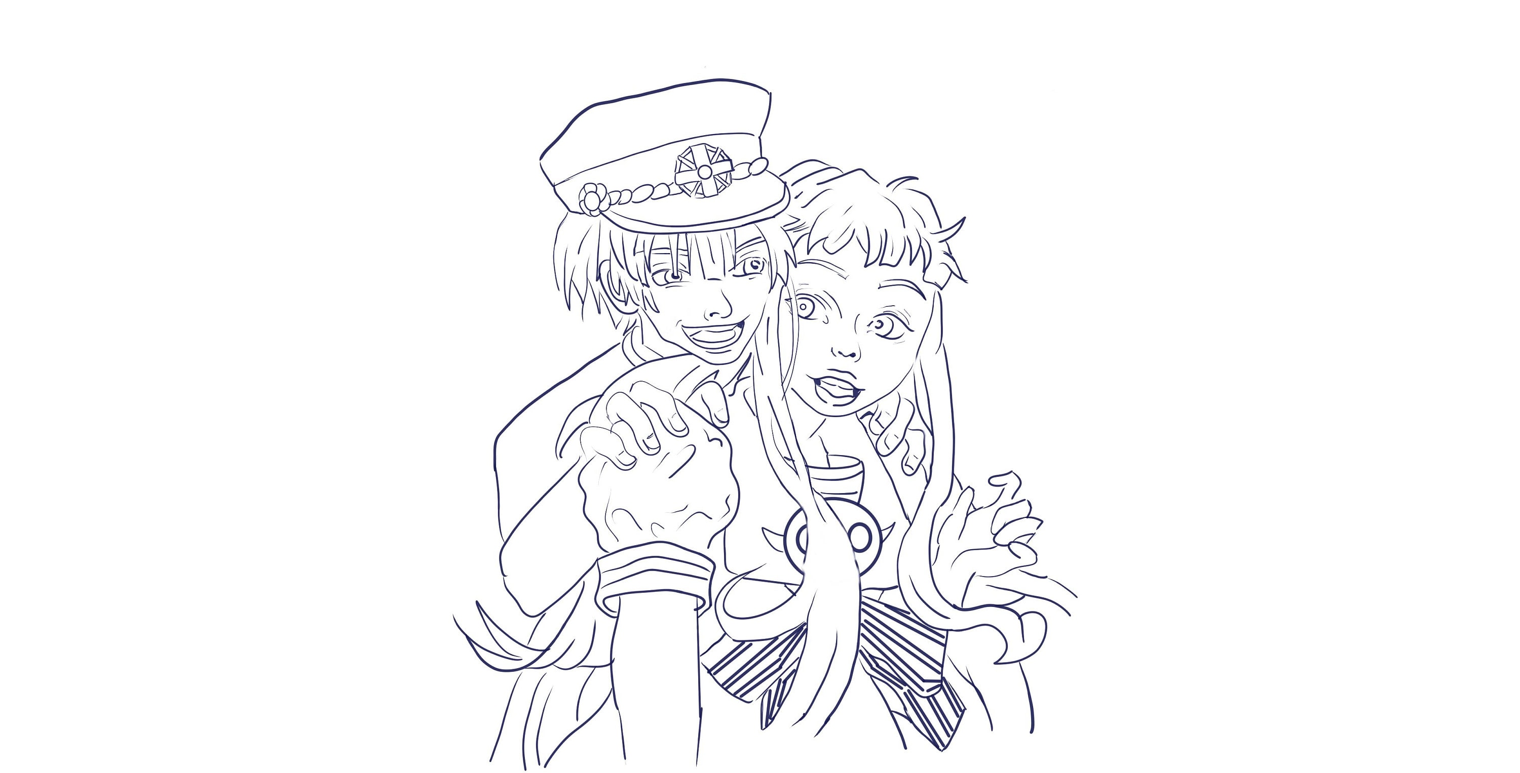 Toilet bound hanako coloring page
