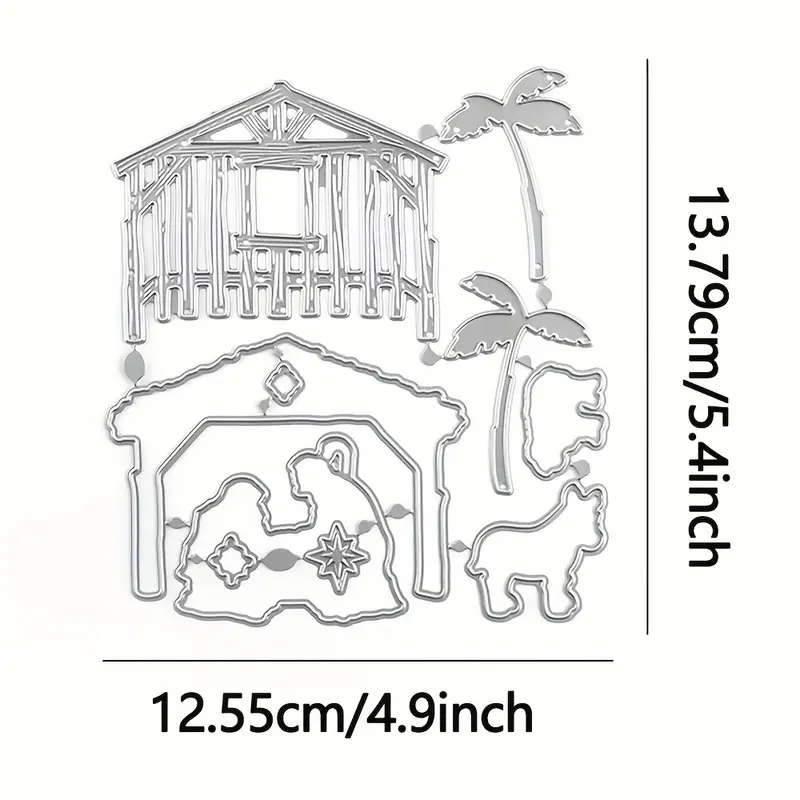 Create beautiful nativity scenes with this diy scrapbooking stamp die set