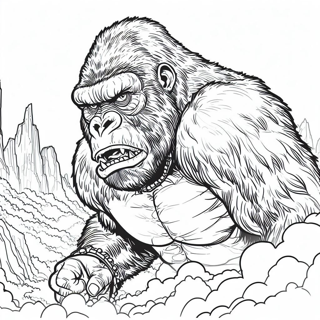 King kong coloring pages