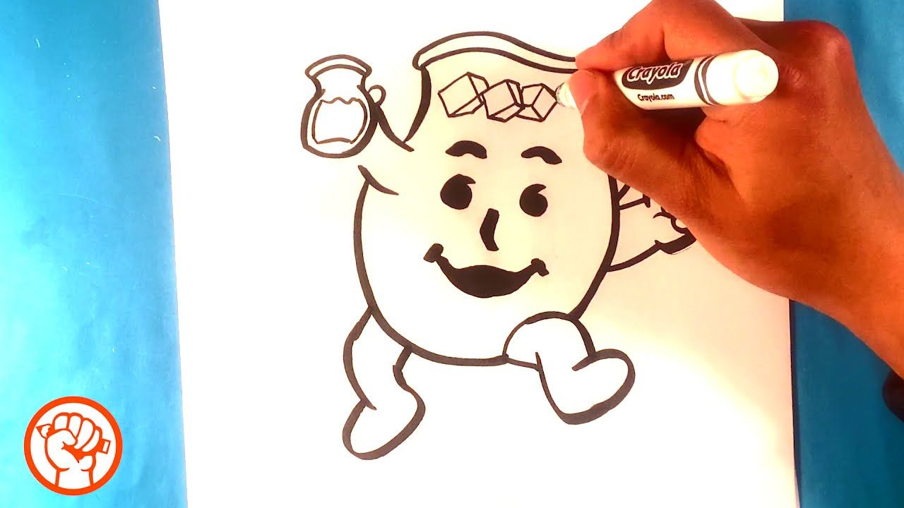 Ow to draw kool aid man