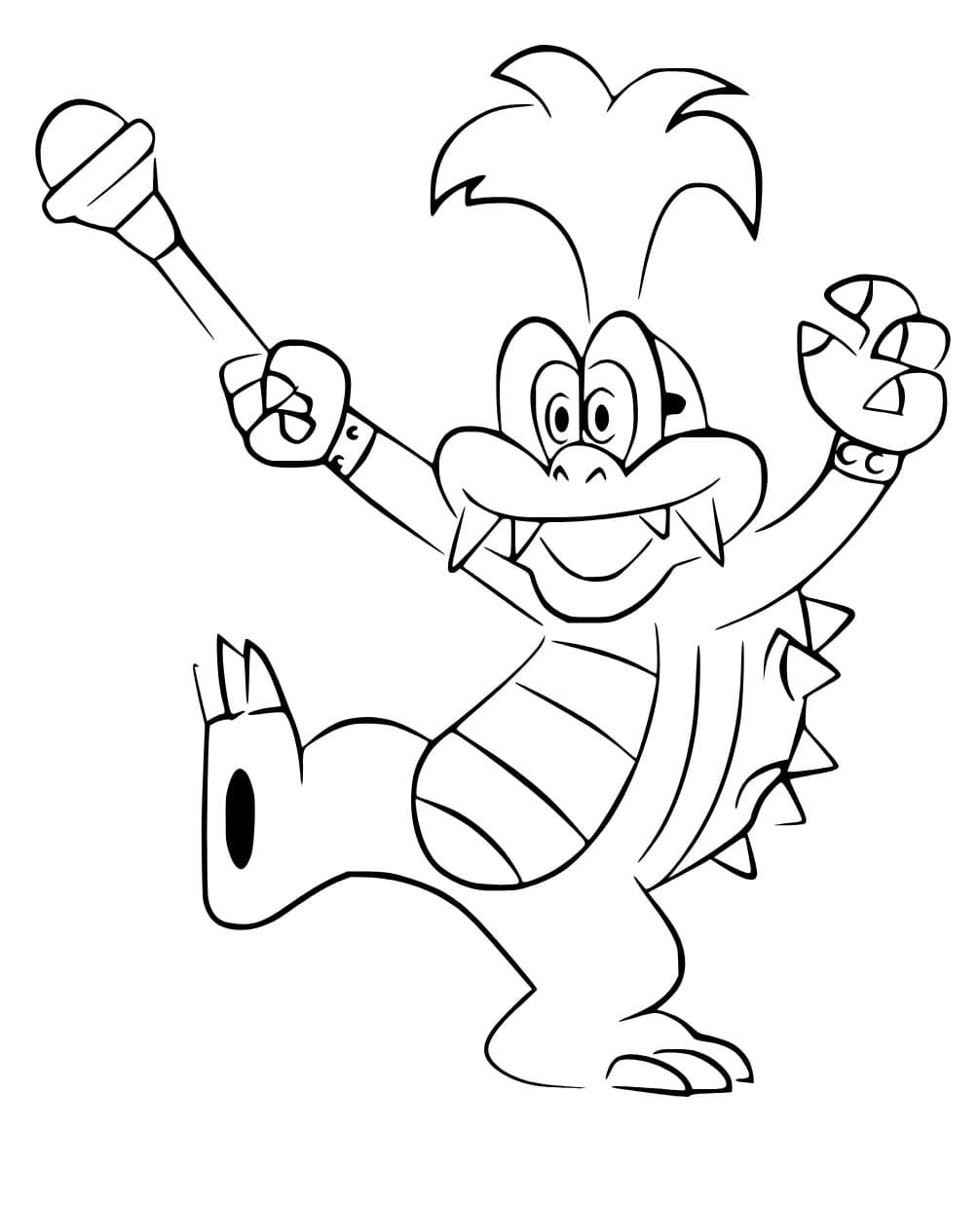 Funny iggy koopa coloring page