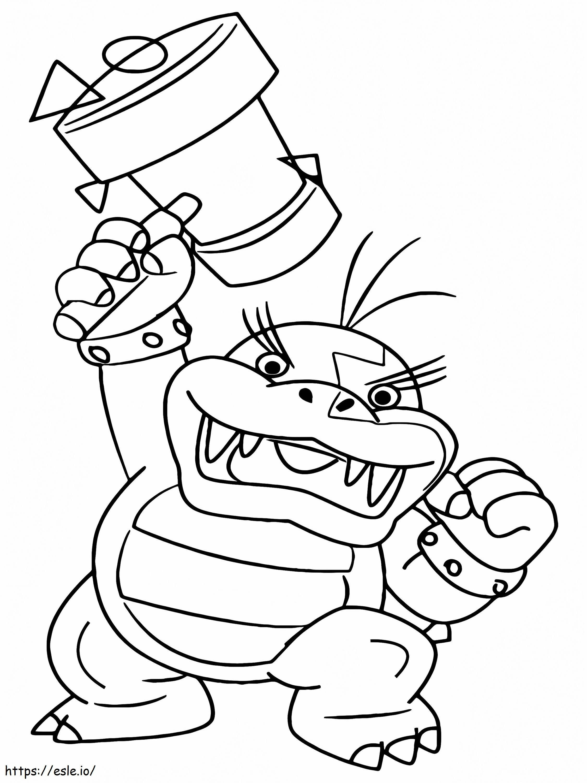 Strong baby bowser coloring page