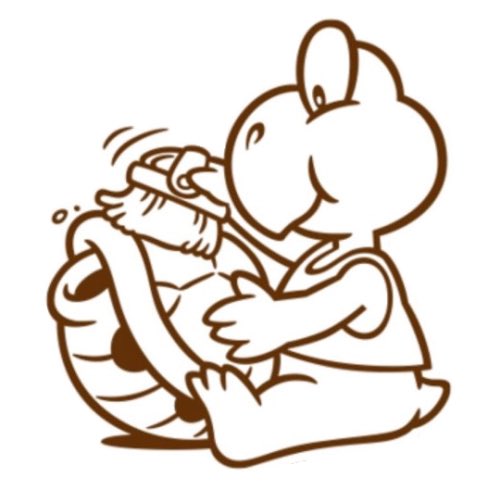 Chip ð on x artwork of a koopa troopa cleaning its shell from super nintendo world clean boi w httpstcoqwjanpa x