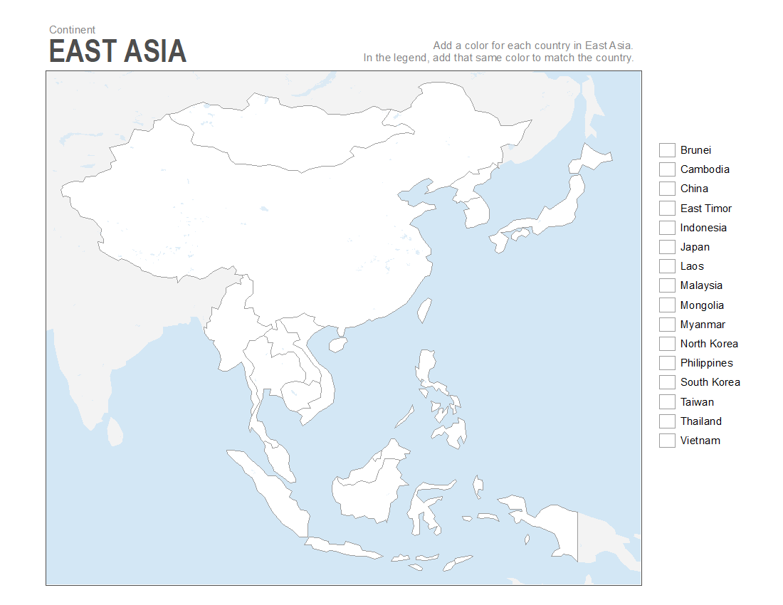 Printable blank maps for coloring