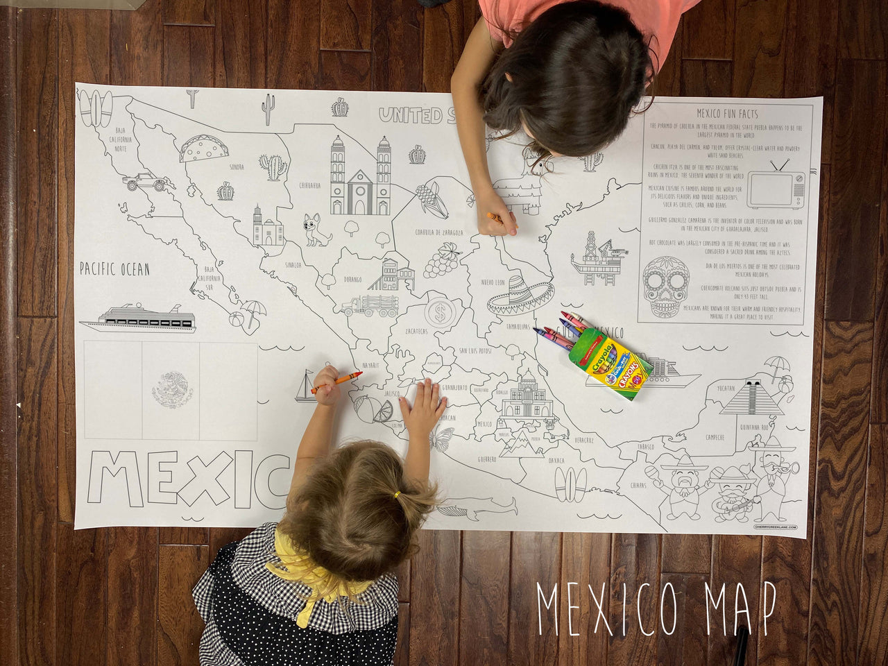 Mexico map coloring sheet â