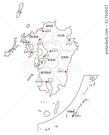 Map of japan geography coloring book picture
