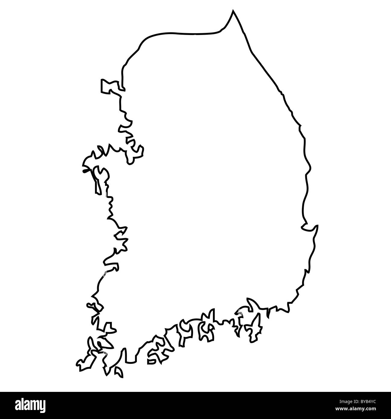 South korea outline hi