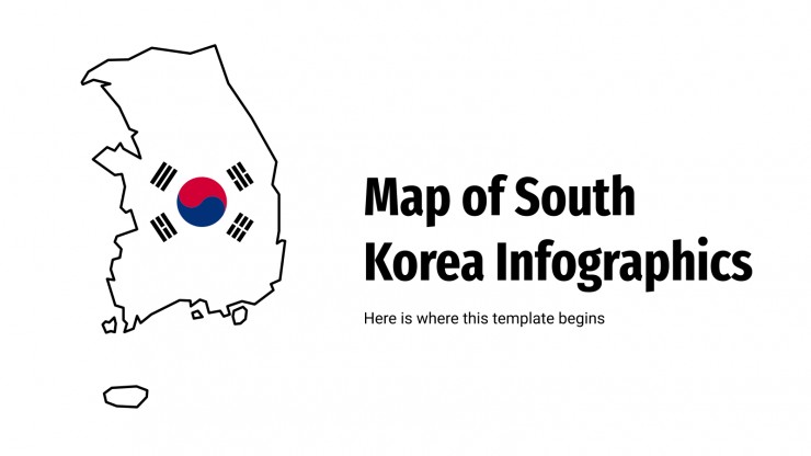 Map of south korea infographics for google slides ppt