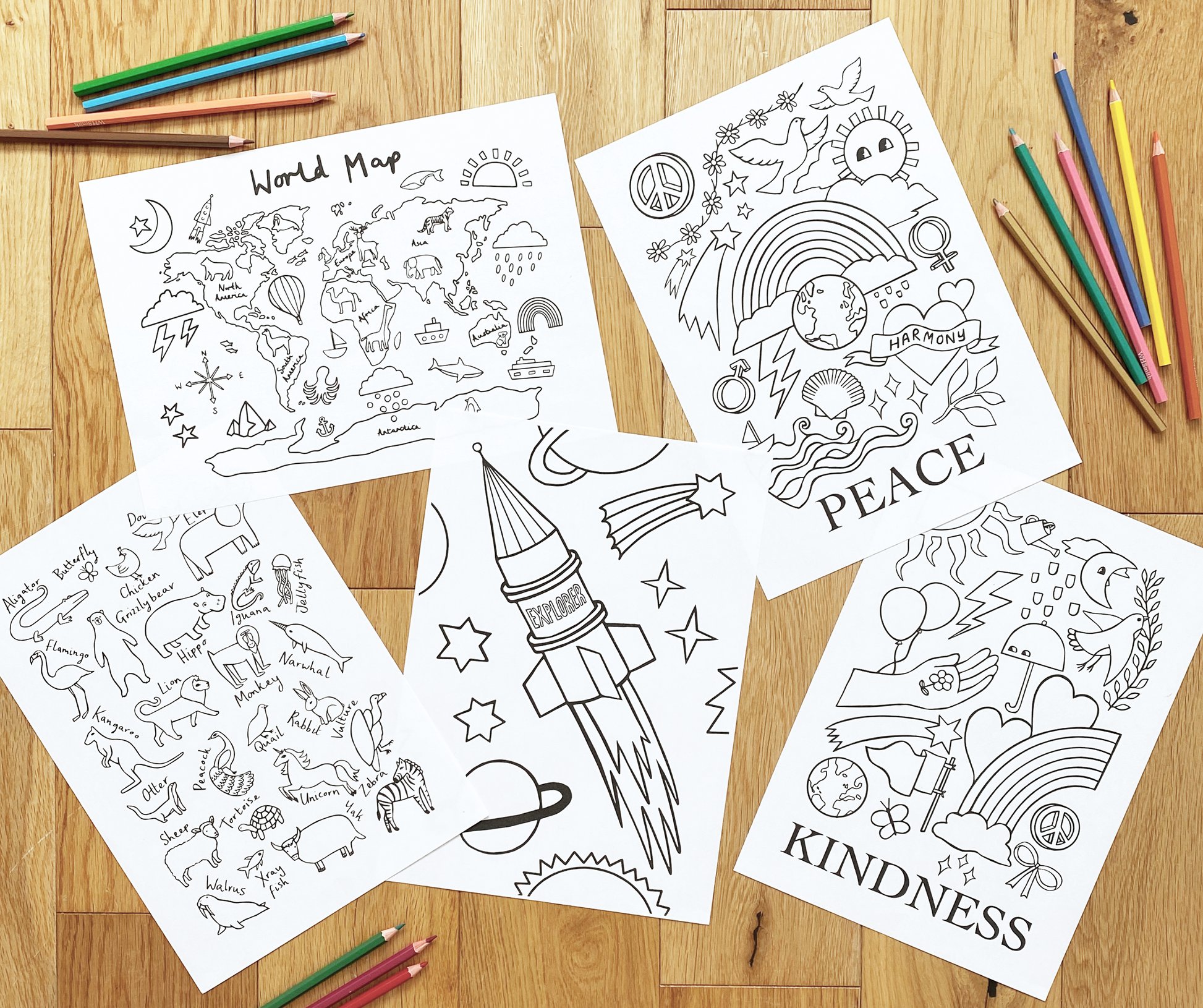 World map louring printable â kid of the village
