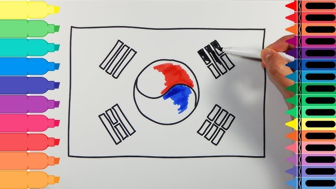 How to draw south korea traditional dress hanbok