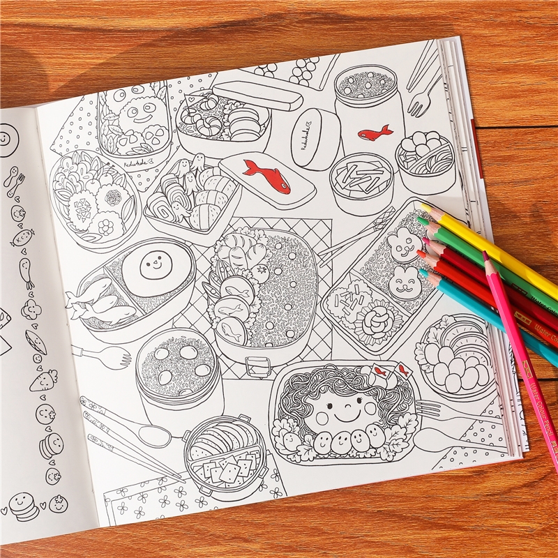 Korean coloring books adults korean colorful coloring book