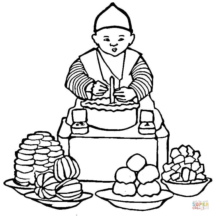 Korean food coloring page free printable coloring pages