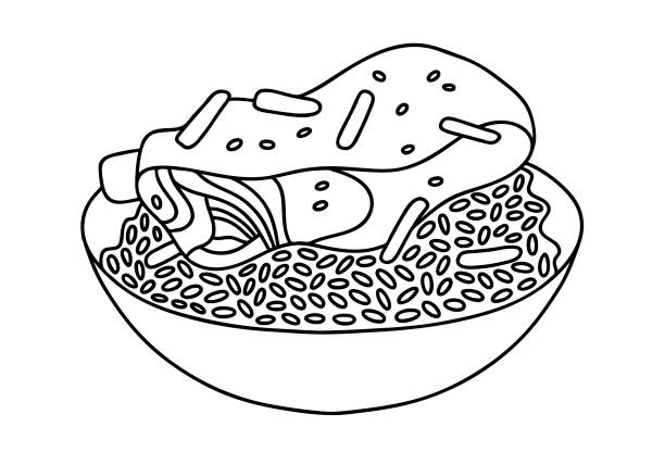 Korean galbi stock illustrations royalty