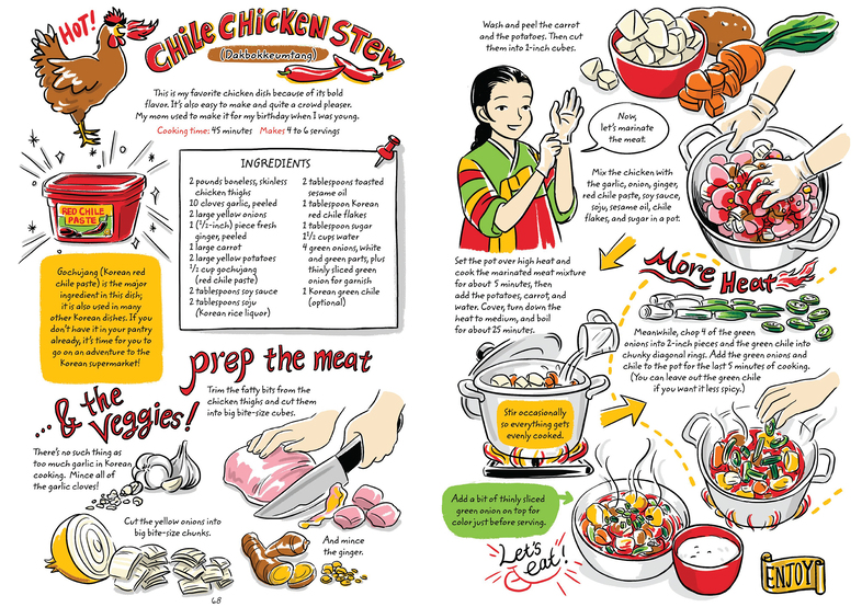 Learn to make korean food with a charming graphic cookbook