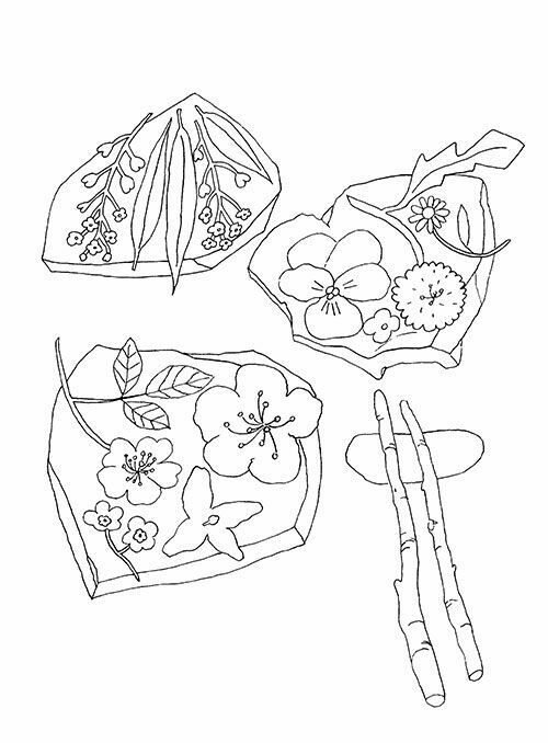 Korean food coloring book ìëì ìì ìëëë