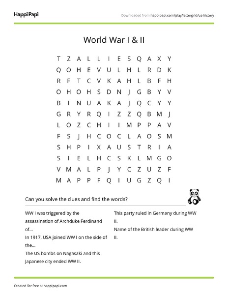 Korean and vietnam wars free word search puzzle worksheets happi papi
