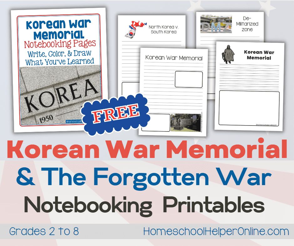 Korean war korean war memorial notebooking pages