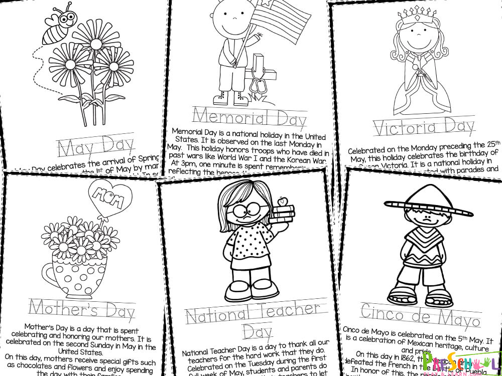 Free printable may coloring pages for kids