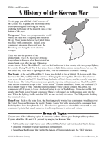 A history of the korean war printable th