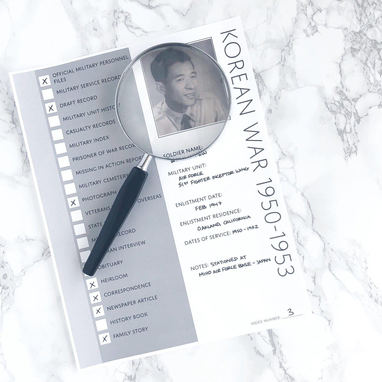 Korean war bundle printable forms for genealogy research organization â family tree notebooks