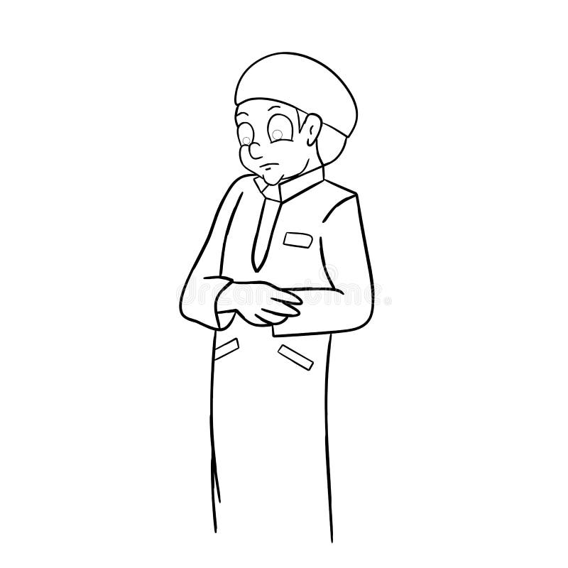 Man praying coloring stock illustrations â man praying coloring stock illustrations vectors clipart