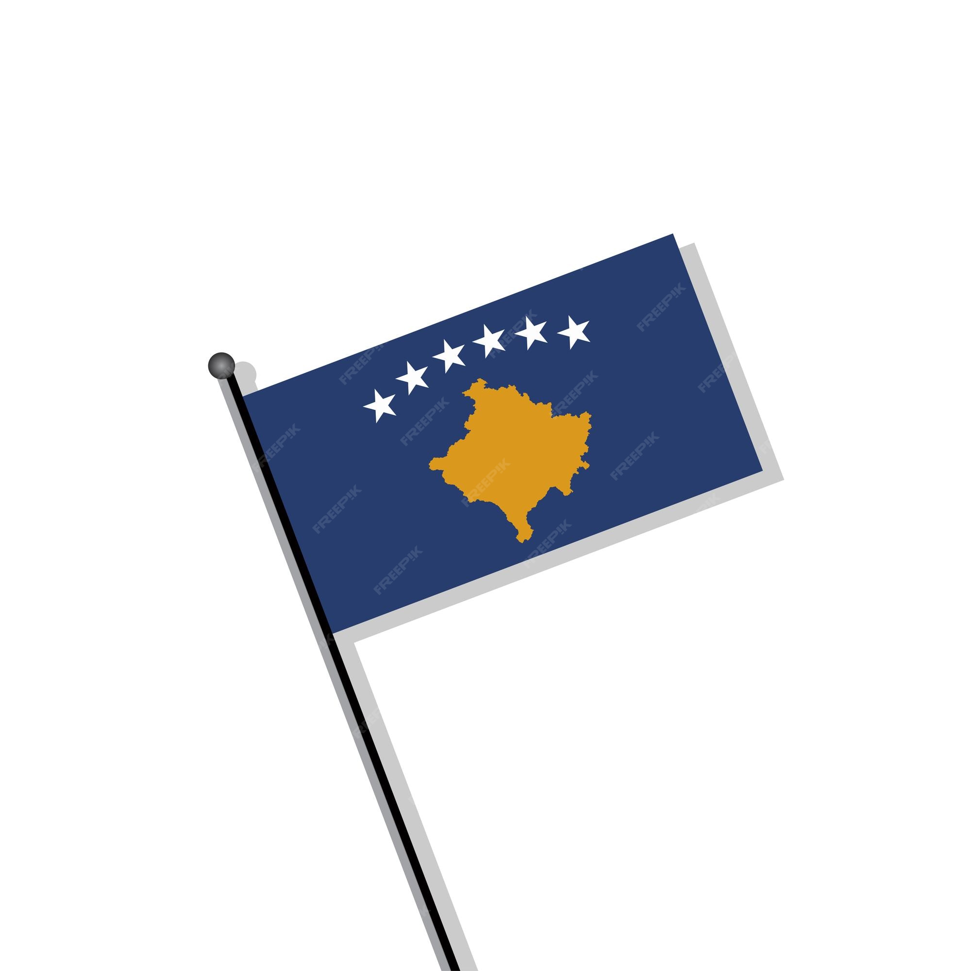 Premium vector illustration of kosovo flag template