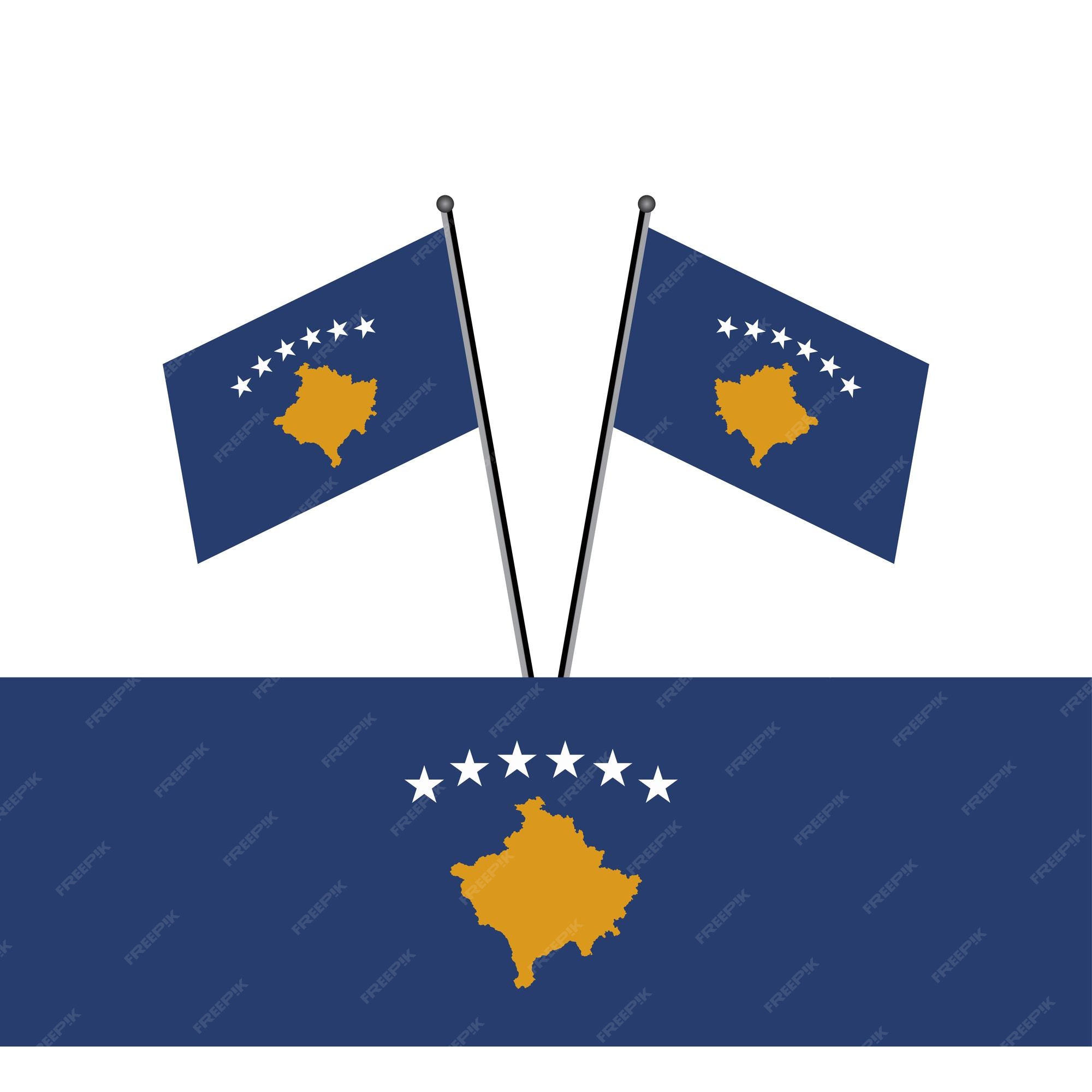 Premium vector illustration of kosovo flag template