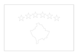 Kosovo flag coloring